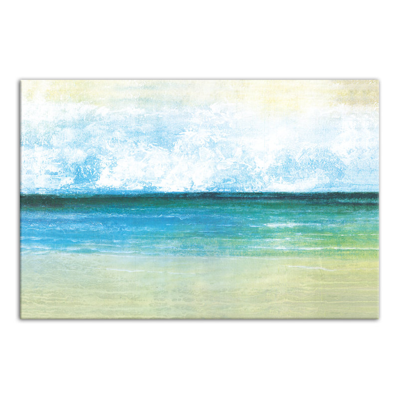 Sandy Ocean - Print on Canvas, 24" H x 36" W, Wrapped Canvas