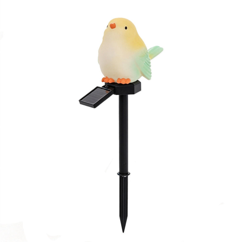 Bannière lampe solaire à piquet en forme d'oiseau, lampe DEL à insérer dans le sol pour décoration extérieure, quatre couleurs offertes