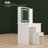 39.4'' Wide Makeup Vanity Set with Stool and Mirror