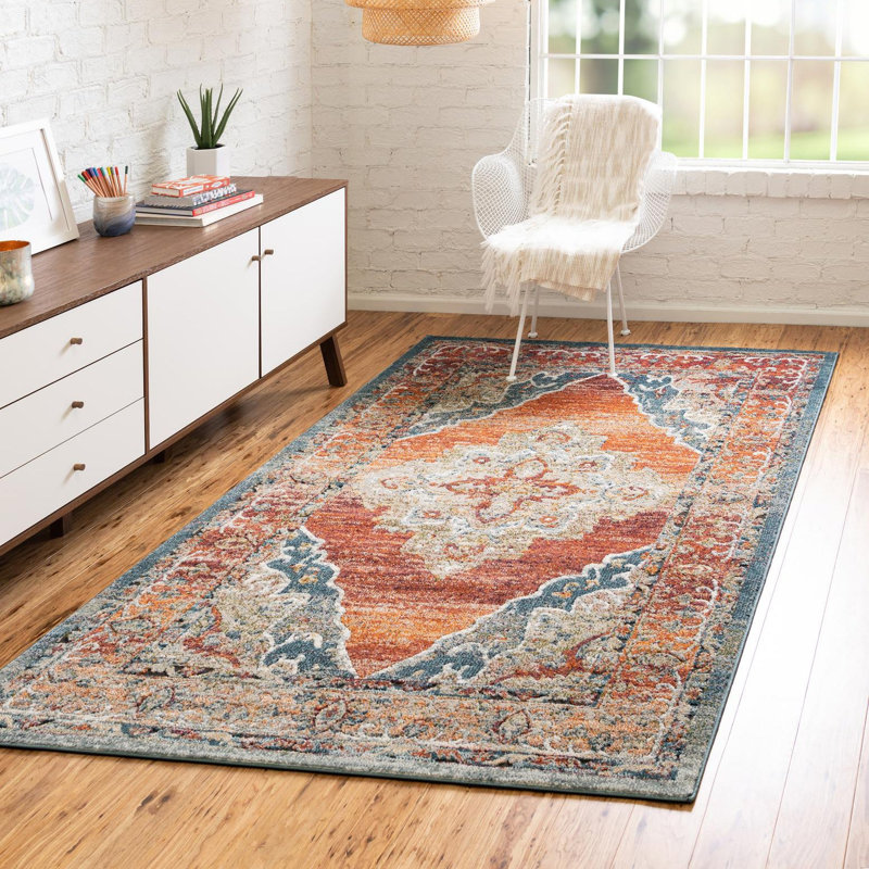 Tapis oriental rouille Alresford, Rectangle 3 pi 3 po x 5 pi 3 po