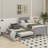 Herline Twin Size Platform Bed with Trundle and Drawers-1518393392