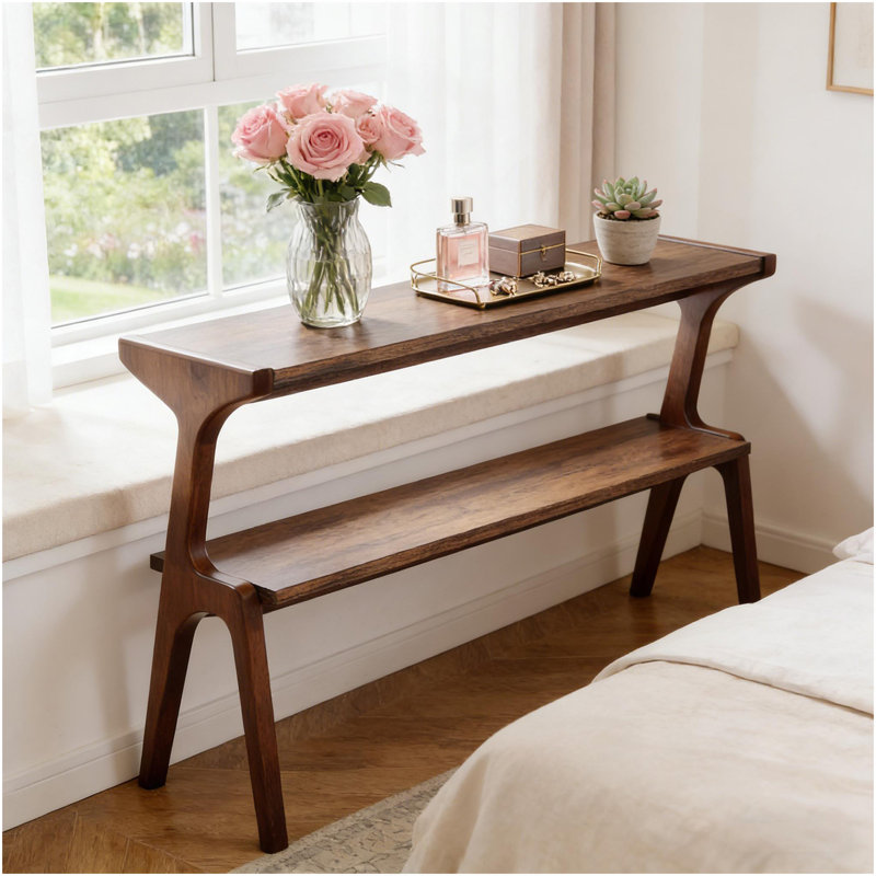 Table de bout et table de chevet à 2 niveaux Contemporary Farmhouse | Idée de cadeau, Rouge