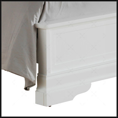 Charming White Traditional Bed