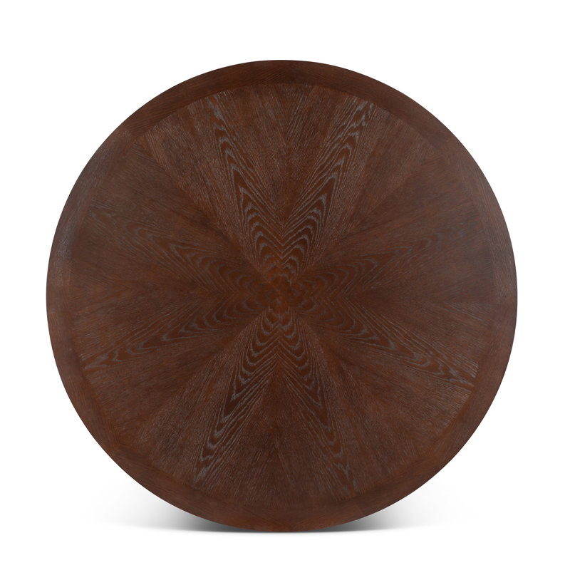 Round Dining Table, Dark Wood, Dark Wood