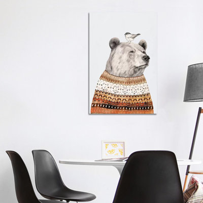 «Fair Isle Bear I» par Victoria Borges - peinture sur toile tendue