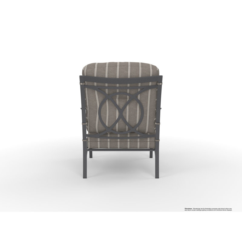Pasadera Outdoor Lounge Chair, Trax Burgundy, Graphite