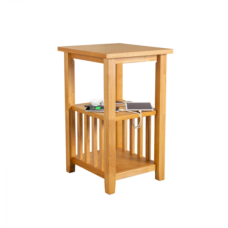 End Table with Built-In Outlets