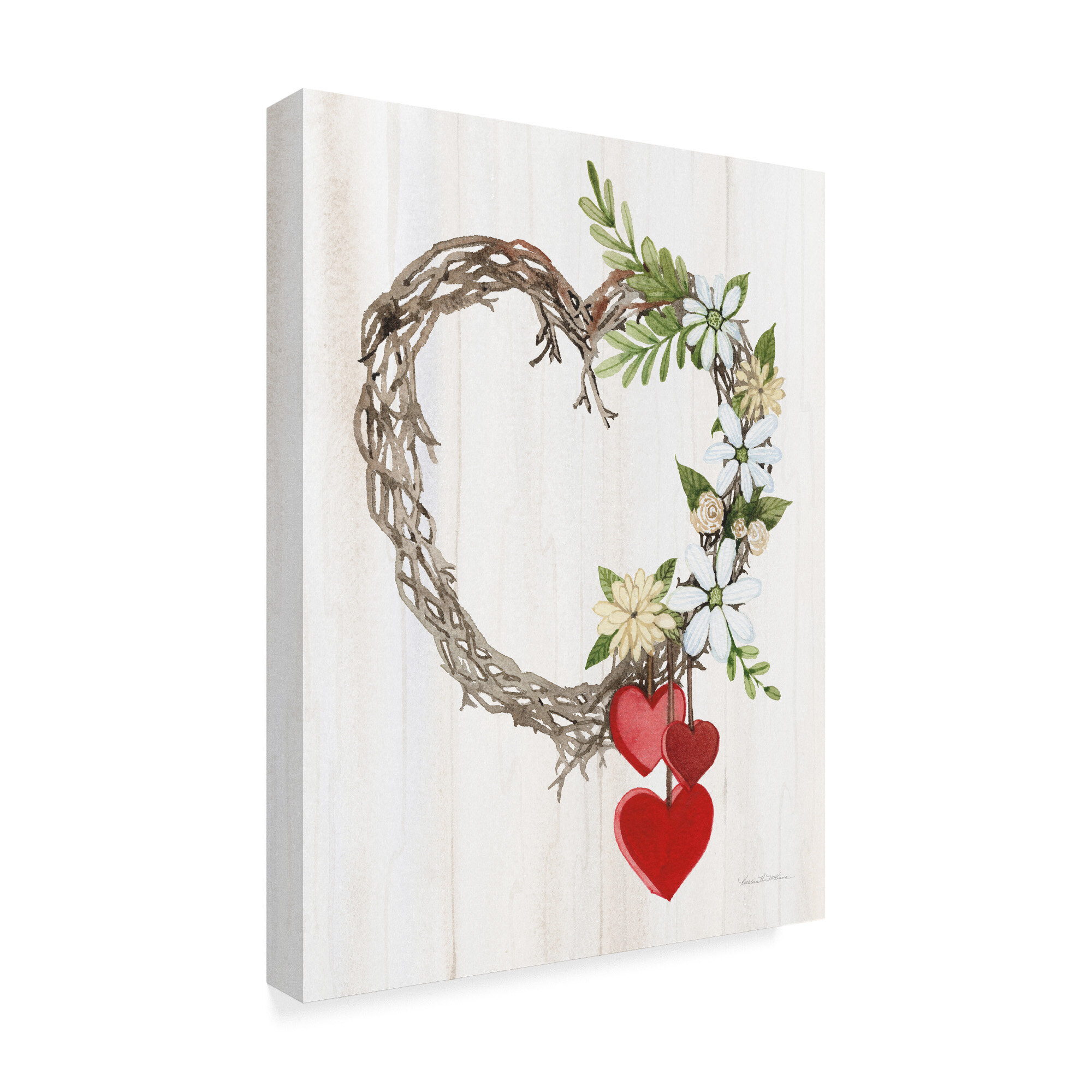 Ebern Designs Pieces Of My Heart On Canvas by Sydney Edmunds Painting &  Reviews