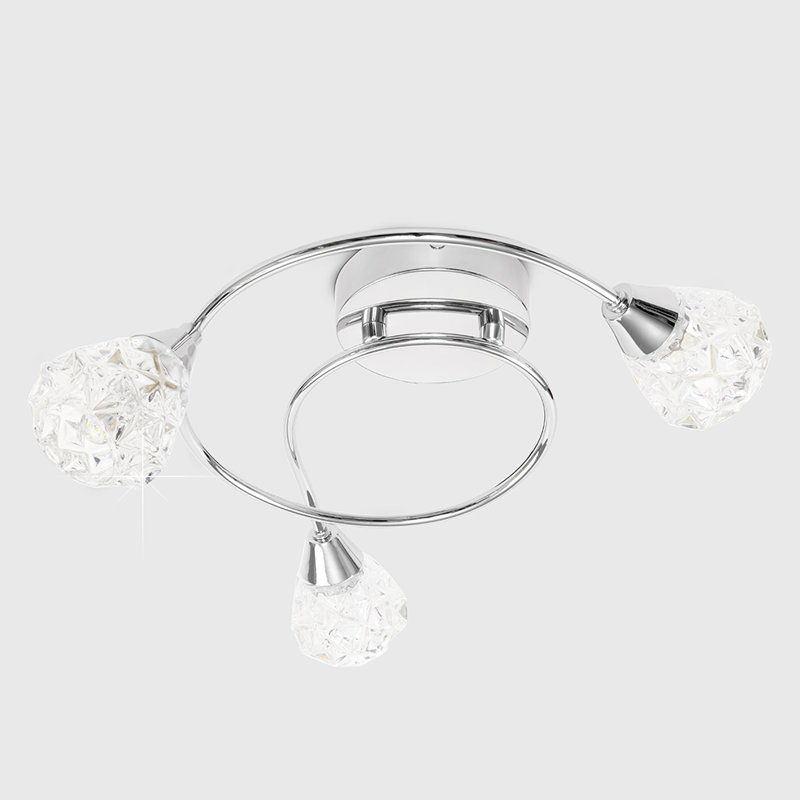 Goodson Glass Semi Flush Mount, With Bulb