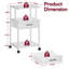 Support pour imprimante à roulettes avec tiroir et tablettes de rangement, poste de travail mobile robuste pour adultes-128559929