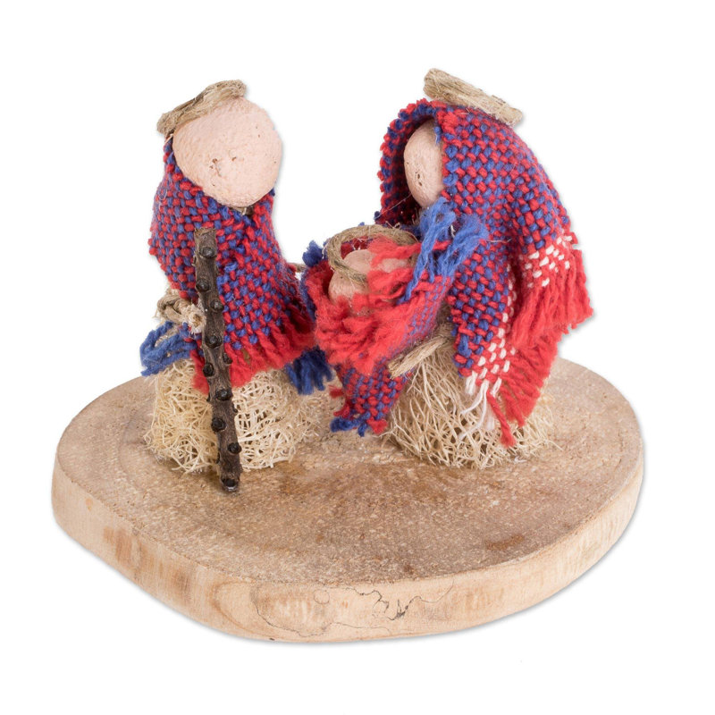 Sculpture crèche en fibre naturelle