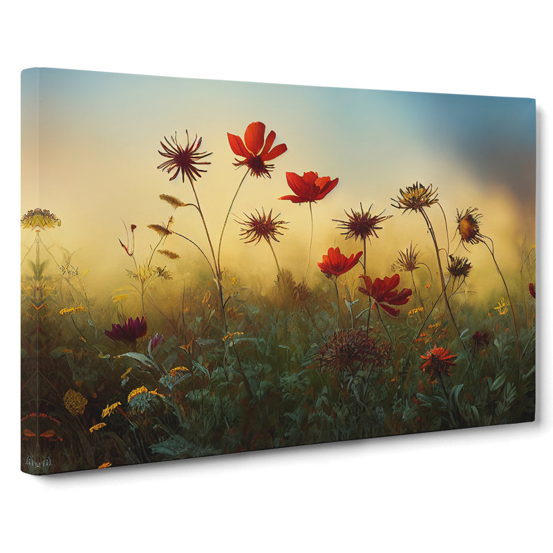 Enticing Wildflowers Floral - Wrapped Canvas, 50cm H x 76cm W x 3cm D