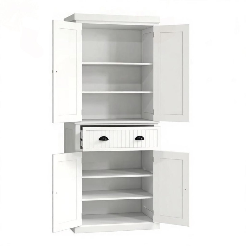 Garde-manger autoportant avec tablettes réglables et tiroir
