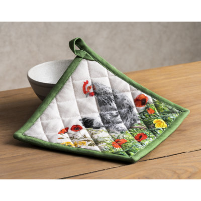 Gant de cuisine + manique 100 % coton Maison d'Hermine Basse Cour - 7,5 po x 13 po et 8 po x 8 po
