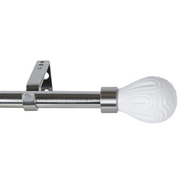Delmira Steel Adjustable Single Curtain Pole