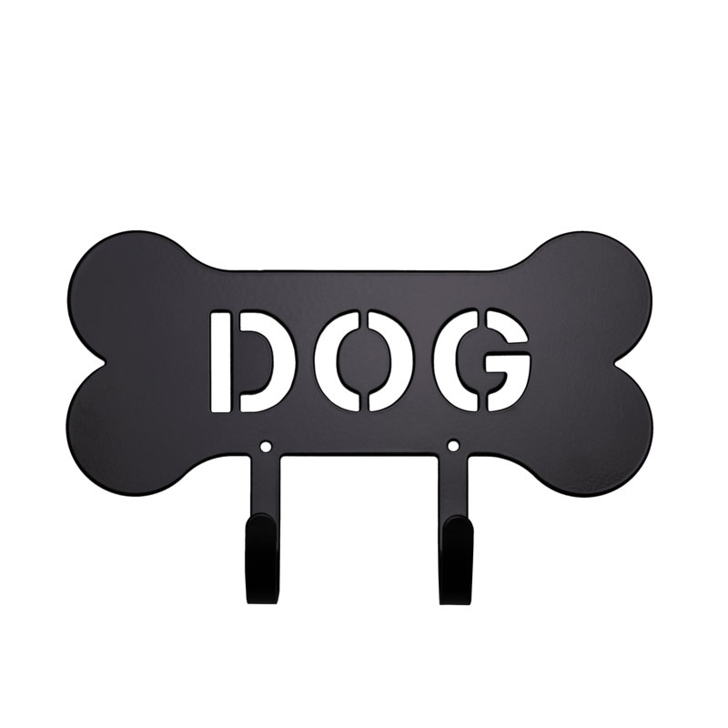 Support pour laisse de chien noir, Noir