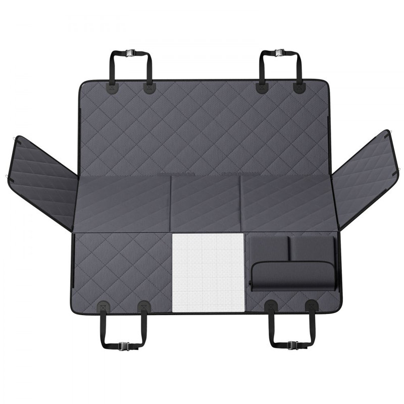 Housse de siège pour chien 54 x 24 po pour siège arrière 600D imperméable pour voitures, Grey