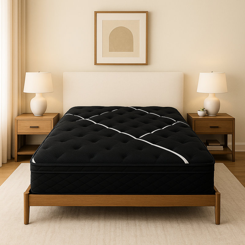 Matelas pour lit de très grand lit avec technologie de refroidissement, mousse de soutien et - Affaissement merveilleux à double utilisation, support, repos en mousse à mémoire de forme gélifiée