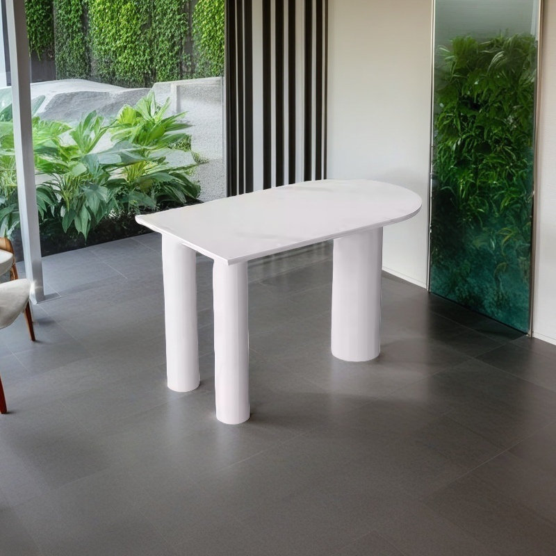 Comptoir de bar léger et luxueux, Blanc, H 39,3 po x L 62,9 po x l 21,6 po