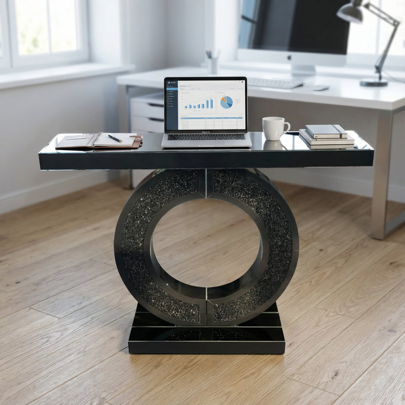 Console moderne en forme de O, Noir