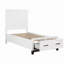 Lit plateforme avec meubles de chambre à coucher en bois avec tiroirs de rangement 1pc-153569524
