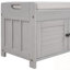 Banc de rangement en bois pour hall d'entrée avec 3 portes à volets