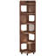 Bibliothèque 71,65 "de haut à 6 niveaux de style brun rustique pour coin salon, bureau, chambre à coucher