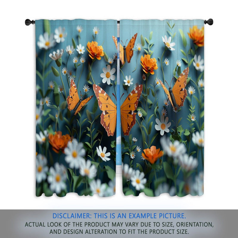 Paire de rideaux obscurcissant en polyester Elinah, L 40 po x L 52 po
