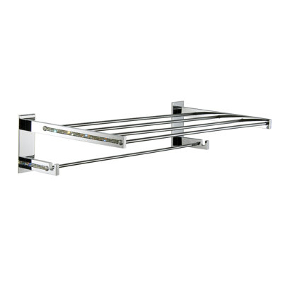 Gunning Metal Bracket Shelf with Towel Bar