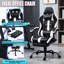 Fauteuil de jeu en polyuréthane avec repose-pieds et support lombaire à massage-189716006