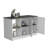 59" Long Kitchen Island with Open and Closed Storage Kitchen Cabinet with Interior Shelves, Modern Kitchen Prep Table, Dining Table, Bar Table for Kitchen and Dining Room-588677114
