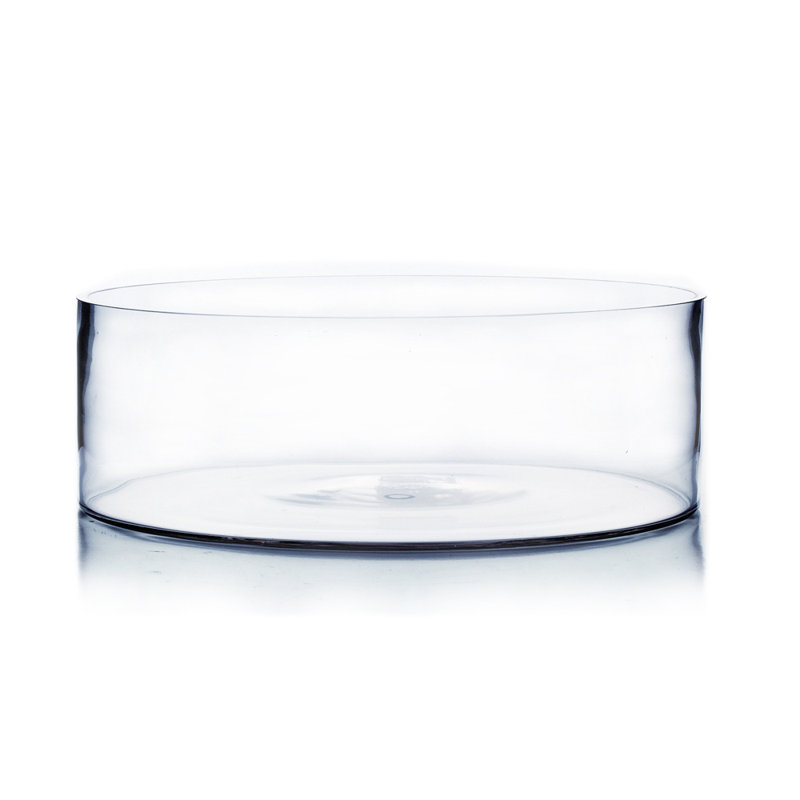 Carley Handmade Glass Table Vase, 4" H x 12" W x 12" D