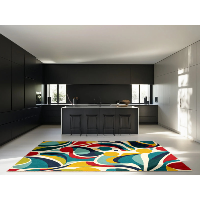 Vibrant Streak Rug, Square 8'