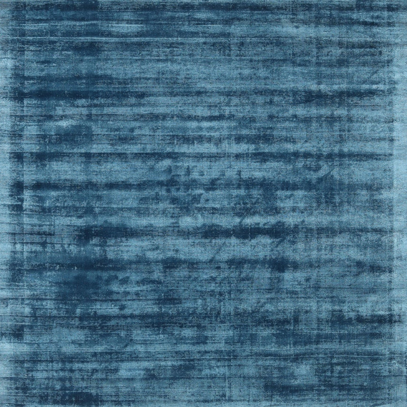 Tapis contemporain bleu foncé, Carré 4 pi