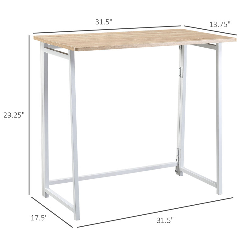 Chipman Metal Base Writing Desk, Beige