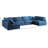 Jocqua Velvet U-Shaped Sectional Reversible-2030298852