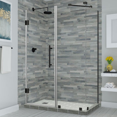 Cabine de douche rectangulaire à charnière 30" x 72" Bromley