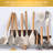 Silicone Cooking Utensils Set, 43Pcs Non-Stick Heat Resistant Kitchen Utensils Spatula Set With Wooden Handle For Baking, Cooking, And Mixing, Best Kitchen Gadgets Tools With Holder (Khaki)