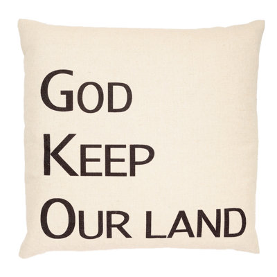 O Canada Lyrics Cotton Blend Throw Pillow
