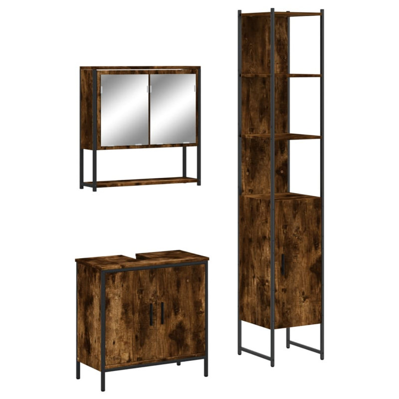 Abryanna Bathroom Furniture Suite, Smoked Oak