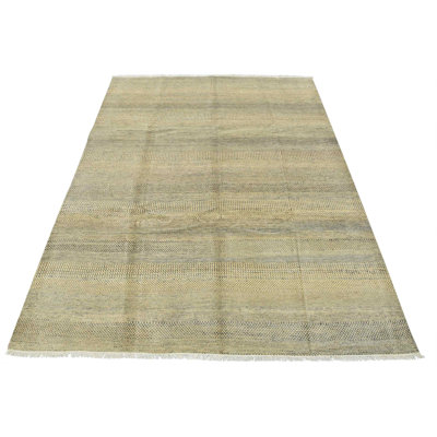 One-of-a-Kind Rectangle 8'2" X 10'4" New Age Wool Area Rug in Beige/Tan/Gray