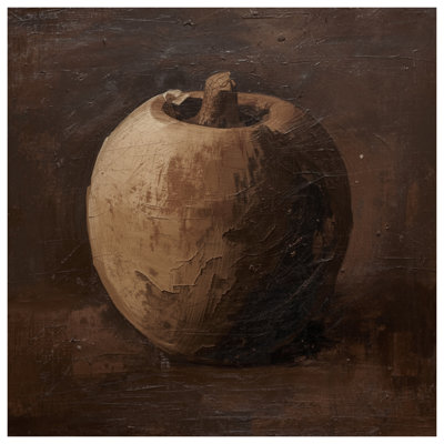 Tapisserie murale texturée pomme brune - Décoration murale pomme