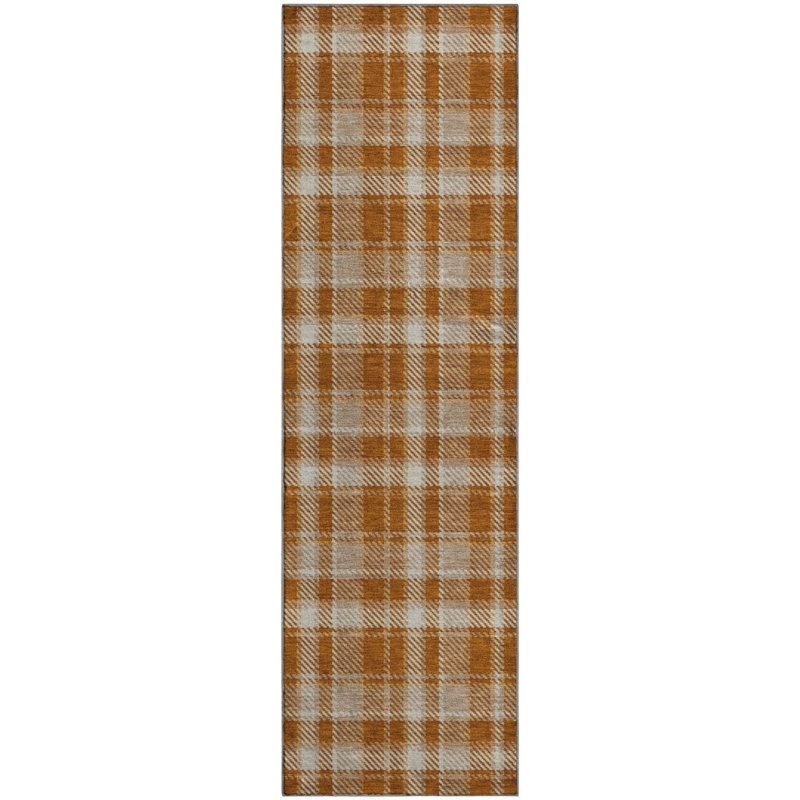 Premium Machine Washable Cerrito AMF563 Paprika Rug, Runner 2'3" x 7'6"