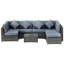 Aalijah Outdoor Garden Corner Sofa with Cushions
