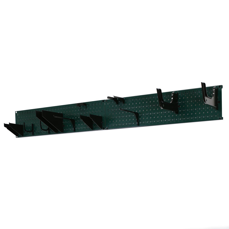 Mweru 8"H x 64"W Pegboard, Green
