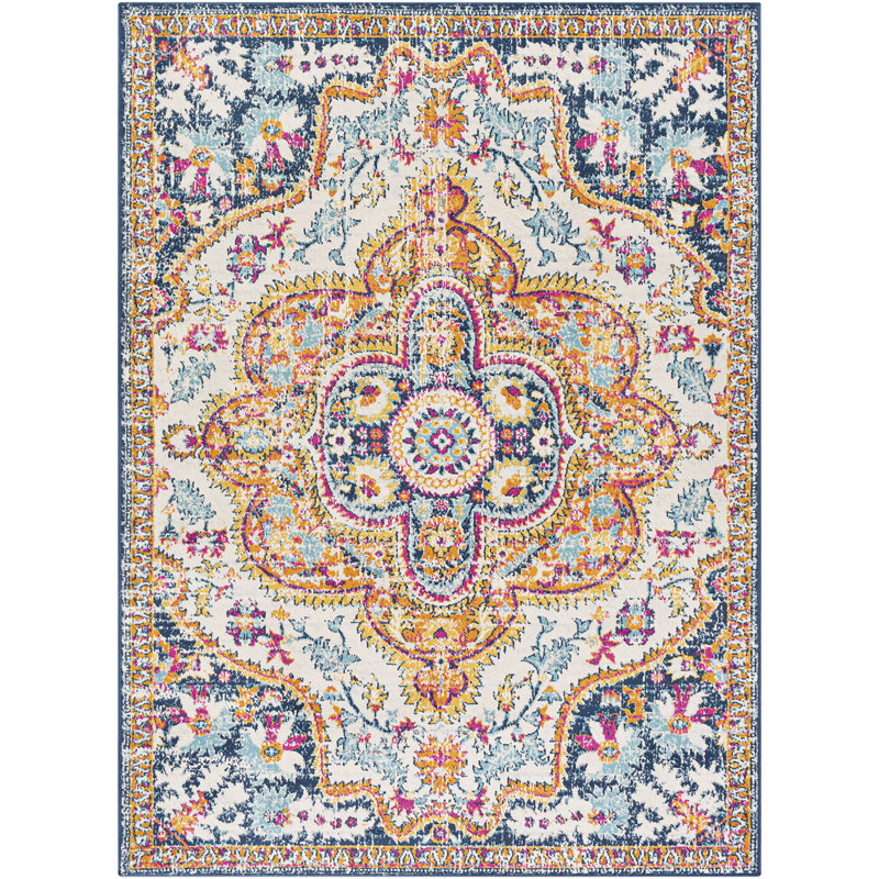 Oriental Vintage Orange/Blue, Rectangle 160 x 215cm
