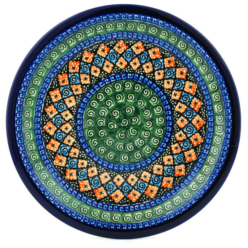 Harlequin Polish Pottery 11" Plate