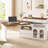 Kitchen Island with Extendable & Rotating Table