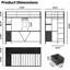 Lit mezzanine simple avec coiffeuse et tiroirs de rangement intégrés-129460184