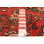 Tapis rouge unique noué à la main 3 pi 6 po x 9 pi 9 po One Of Kind